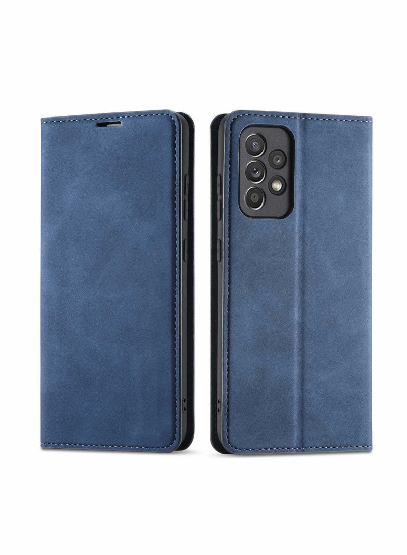 Y&D Case for Samsung A52 Cover Wallet Leather Flip Case, Kickstand Card Holder Slots Galaxy (Blue)  - Image 1