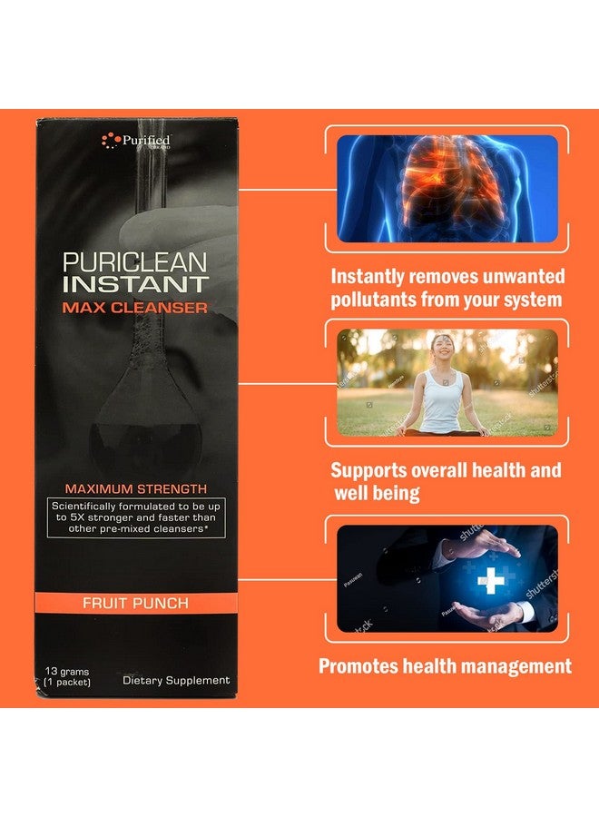 Wellgenix Puriclean Instant Max Cleanser, 5X Stronger Fast Acting Powder, Fruit Punch Flavor, Premium Herbal Cleanse Detox, Full Body Cleanser, Ideal for High Toxin Levels, 1 Packet (13g) - Image 4