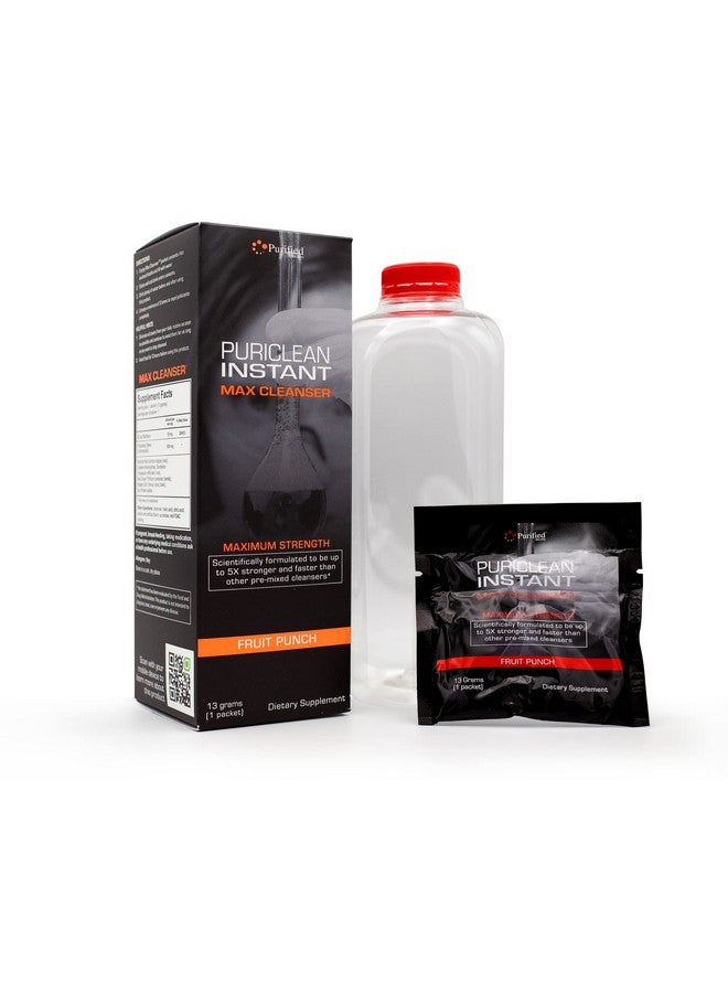 Wellgenix Puriclean Instant Max Cleanser, 5X Stronger Fast Acting Powder, Fruit Punch Flavor, Premium Herbal Cleanse Detox, Full Body Cleanser, Ideal for High Toxin Levels, 1 Packet (13g) - Image 1