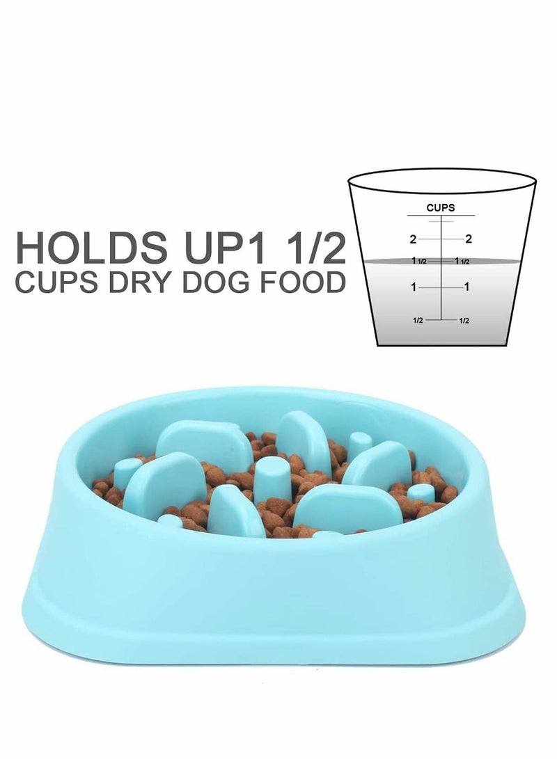 SYOSI Dog Slow Feeding Bowl, Slow Feeding Dog Bowl, Non-Slip Puzzle Bowl, Feeding Tray, Dog Bowl, Durable And Healthy Design To Prevent Choking Dog Bowl (2PCS, Blue And Pink) - Image 5
