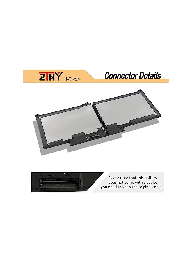 ZTHY Mxv9V Laptop Battery Replacement For Dell Latitude 5300 5310 7300 7400 E5300 E5310 E7300 E7400 Series Notebook 5Vc2M 05Vc2M 829Mx 0829Mx 7.6V 60Wh 7500Mah 4-Cell - Image 4