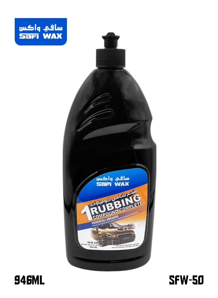 Safi WAX Car Rubbing Compound Complete 946ml Powerful Abrasive Rubbing Compound Removes Paint Defects Scratches SAFI WAX SFW50 - Image 1