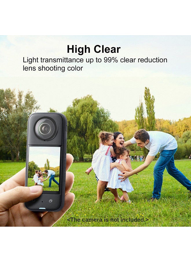 PULUZ - 2pcs Panoramic Camera Lens Guards Lens Protective Cover Lens Protector Compatible with Insta360 X3 Camera - Image 1