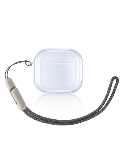 Clear Cover for AirPods 4 Case, Shock Resistant & Drop Protection, with Lanyard