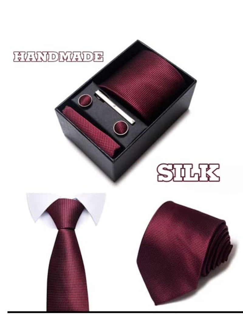 LYNLYN Ties for Men Set with Pocket Square Cufflink and Tie Clip | Necktie Handkerchief in Gift Box - Image 3