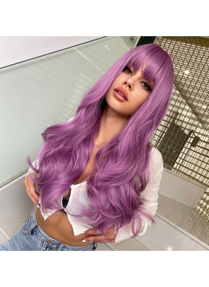 KUYING Long Wigs with Bangs Wave Synthetic Wigs for Women  - Image 1