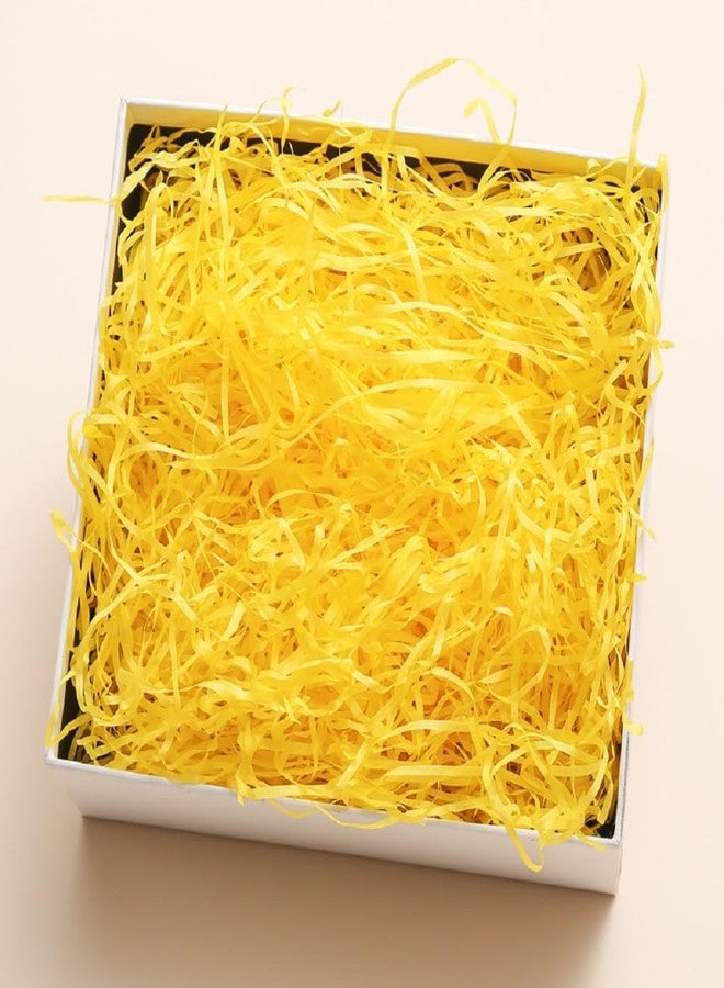 Ankelesz Easter Basket Filler Paper Shred, Shredded Grass Stuffer Crinkle Confetti Raffia Paper Gift Box Filler for DIY Gift Wrapping (Yellow) - Image 2