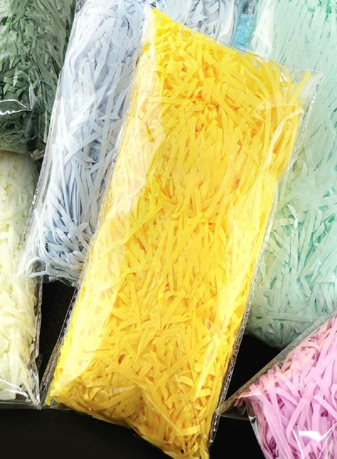 Ankelesz Easter Basket Filler Paper Shred, Shredded Grass Stuffer Crinkle Confetti Raffia Paper Gift Box Filler for DIY Gift Wrapping (Yellow) - Image 3