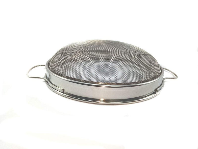 Elexiq Stainless Steel Puran JaliChalan 20 cm Silver Purpose for Sieving and Pulping of Food Grain Wet Dough and Mango in Home Kitchen Restaurants Hotels and Catering Services - Image 4