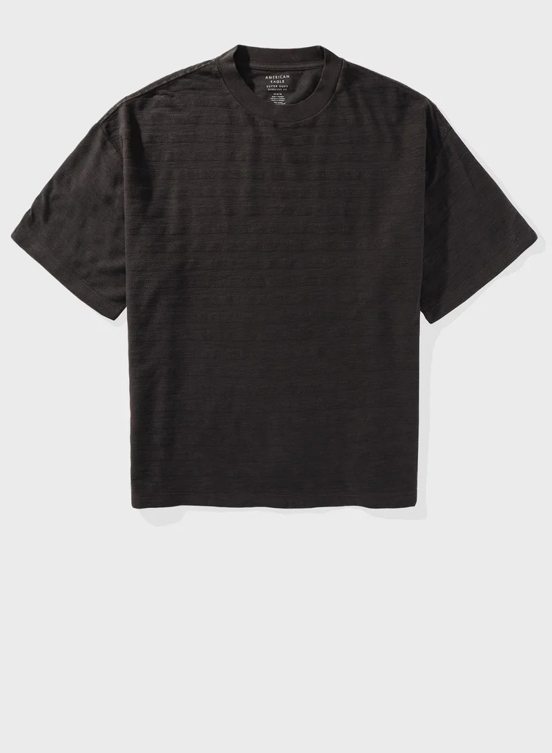 امريكان ايجل Textured  Crew Neck T-Shirt