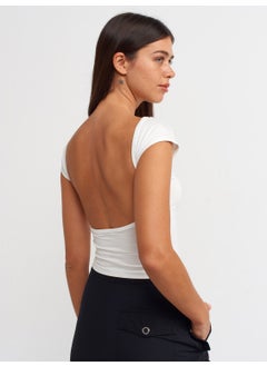 Dilvin 20230 Low-Rise Top-White  - Image 2