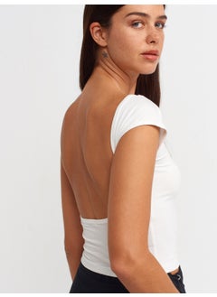 Dilvin 20230 Low-Rise Top-White  - Image 1