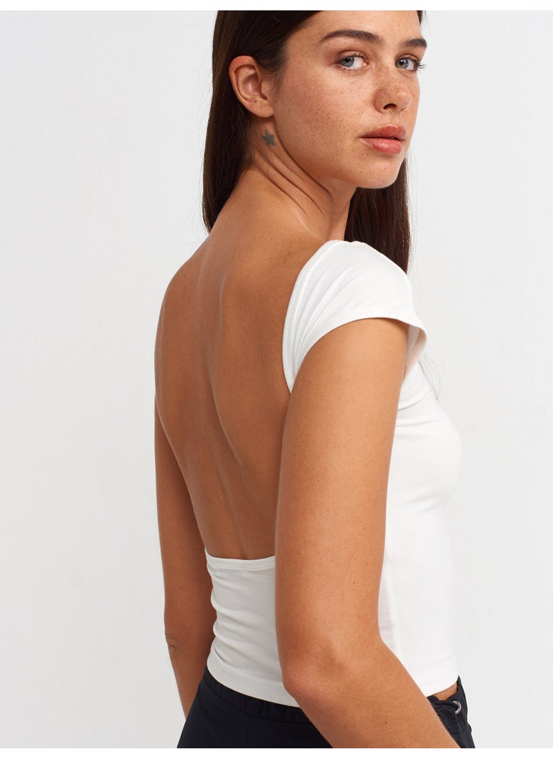 Dilvin 20230 Low-Rise Top-White  - Image 1