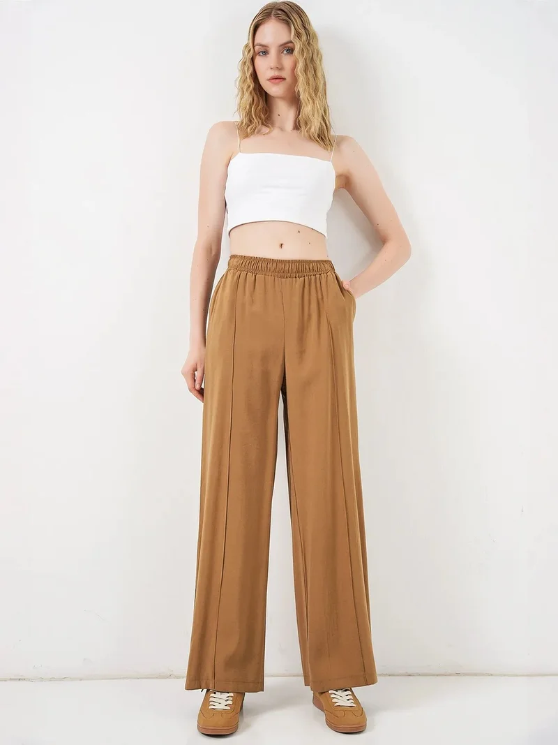 BIG DART BDART Wide Leg Trousers with Elastic Waist