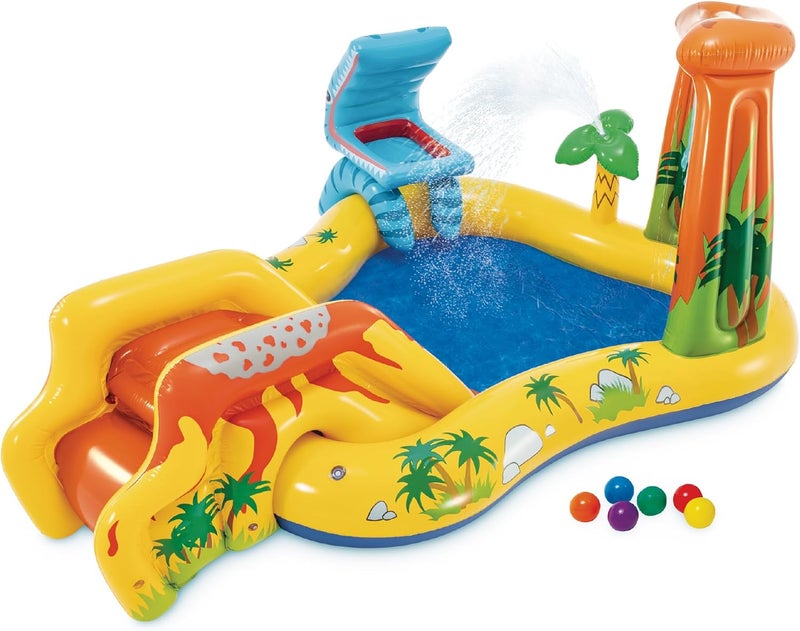 Intex Dinosaur Play Center, Multi-Colour, 57444 249x191x109cm - Image 1