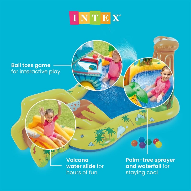 Intex Dinosaur Play Center, Multi-Colour, 57444 249x191x109cm - Image 3