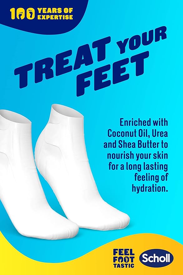 Scholl ExpertCare Dry Skin Foot Mask Nourishing Foot Mask with Coconut Oil Urea and Shea Butter 24Hour Moisture for Dry Foot Skin 6 Pairs of Foot Mask Socks One Size - Image 3