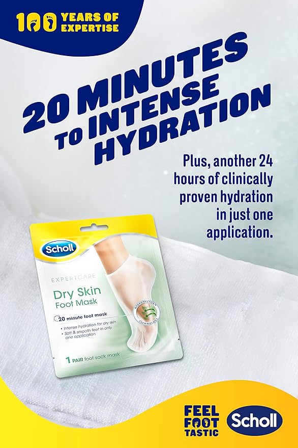 Scholl ExpertCare Dry Skin Foot Mask Nourishing Foot Mask with Coconut Oil Urea and Shea Butter 24Hour Moisture for Dry Foot Skin 6 Pairs of Foot Mask Socks One Size - Image 4