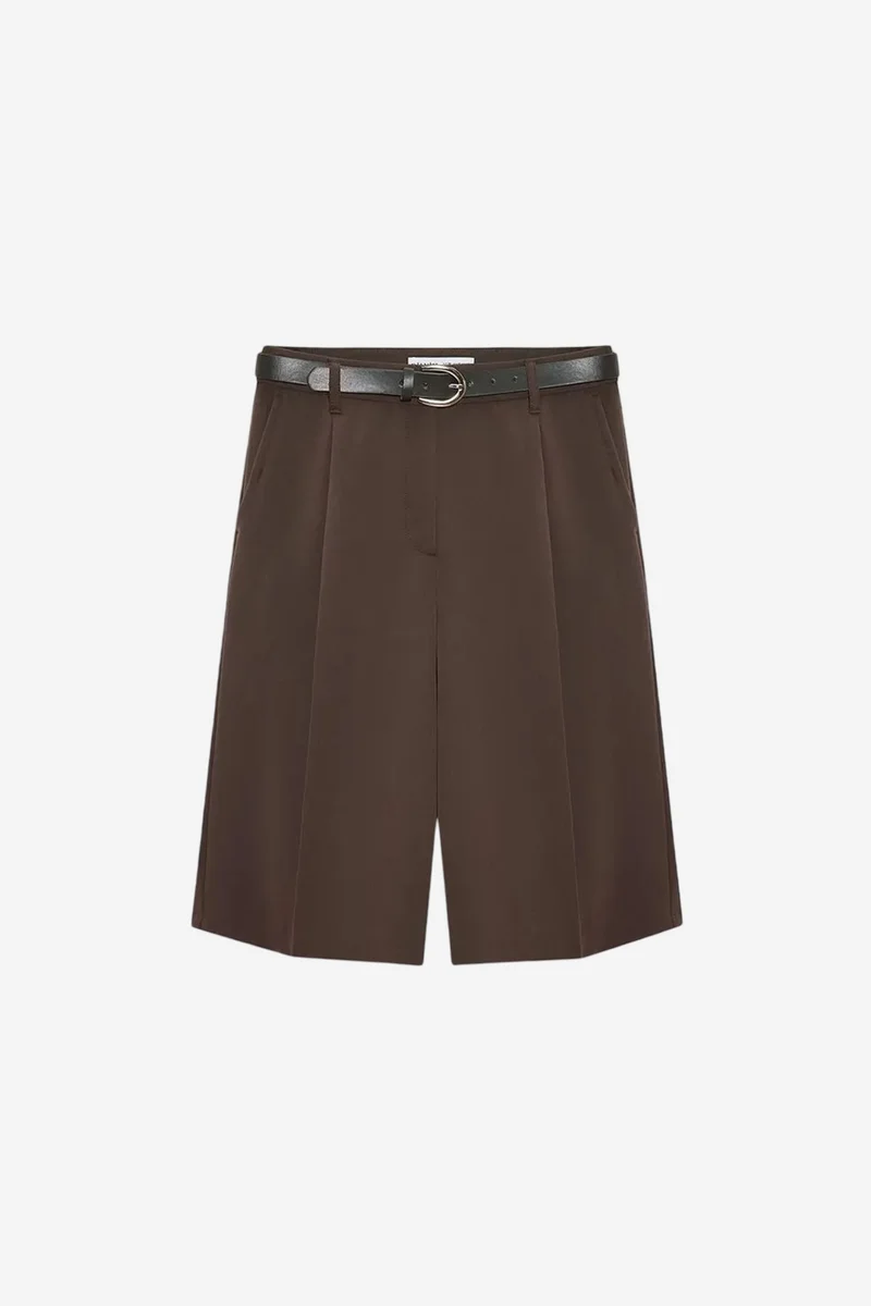 DILVIN High-Waist Wide-Leg Tailored Shorts