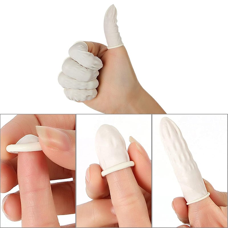 BTYMS 400 Count Latex Finger Cots Medium Fingertip Gloves Disposable Finger Rubber Tips Protector AntiStatic - Image 4