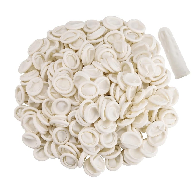 BTYMS 400 Count Latex Finger Cots Medium Fingertip Gloves Disposable Finger Rubber Tips Protector AntiStatic - Image 1