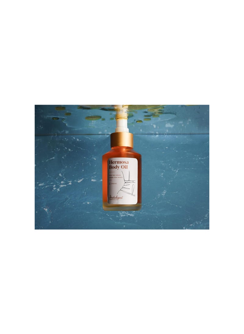 Indulgeo ESSENTIALS Indulgeo Essentials Hermosa Body Oil for Women With Oud Oil Helps Reduce DrY Dull Dark Areas of Skin Like Underarms  - Image 4