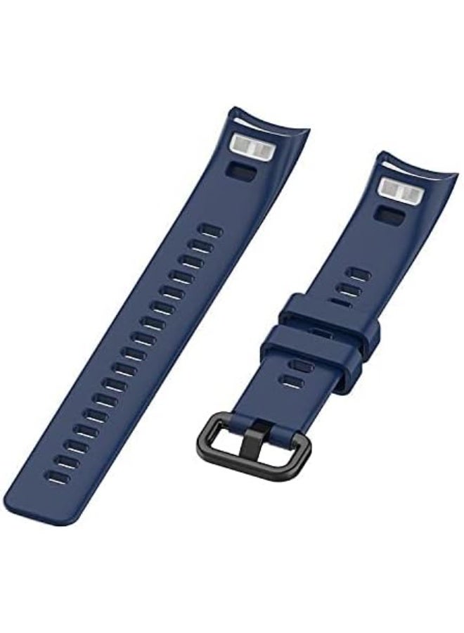 Silicone Replacement Strap for Honor Band 4 / Band 5 – Soft, Adjustable, Durable Wristband – Dark Blue - Image 3