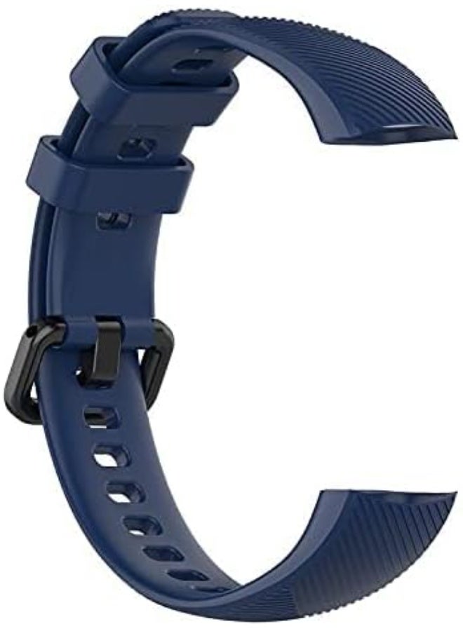 Silicone Replacement Strap for Honor Band 4 / Band 5 – Soft, Adjustable, Durable Wristband – Dark Blue - Image 4