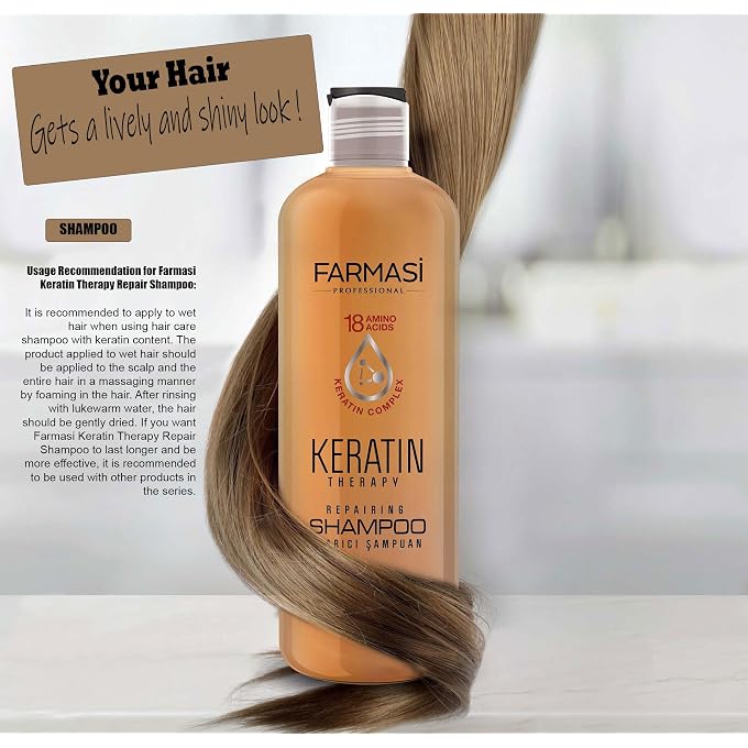 FARMASI Keratin Therapy Repairing Shampoo, 360 ml./12.1 fl.oz. - Image 2
