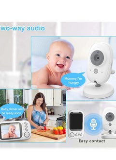 Generic Wireless Video Baby Monitor,3.5 Inches Night Vision LCD Two Way Call  - Image 5