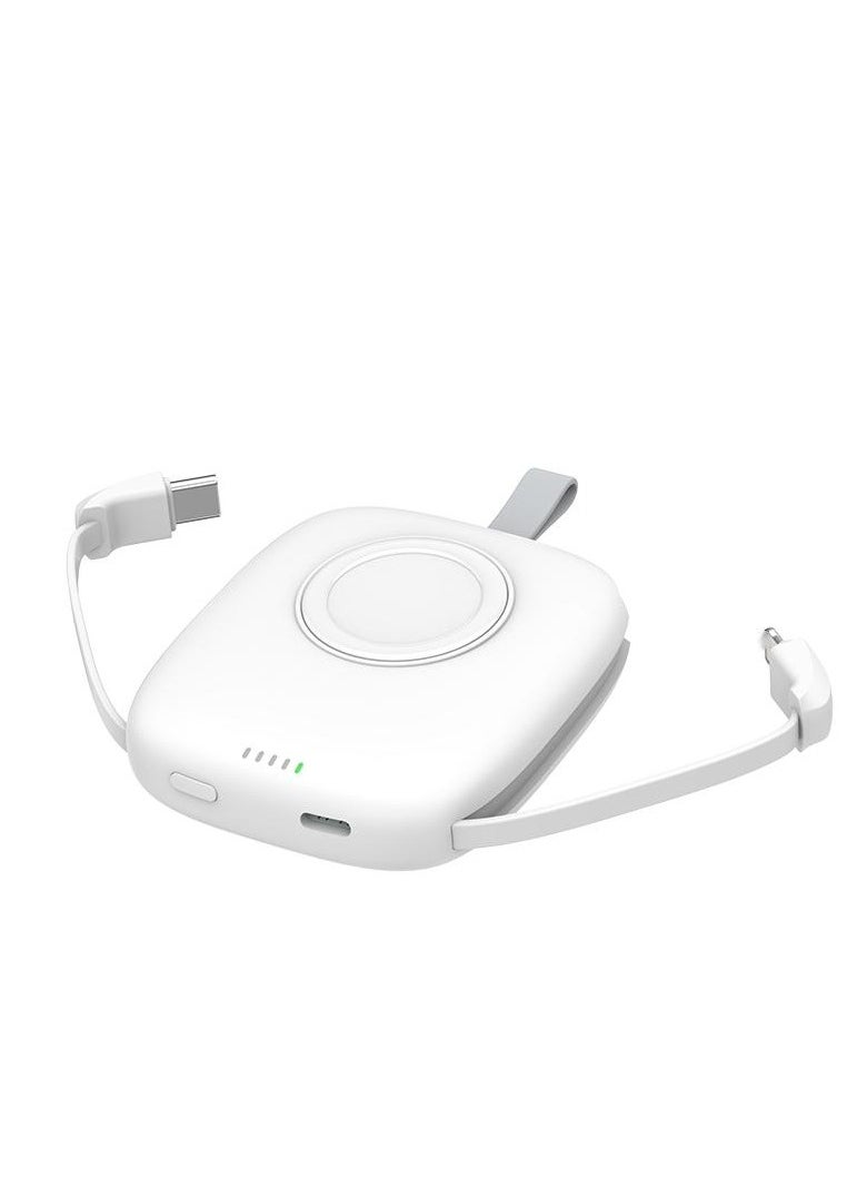 GULFLINK iWatch Magnetic Wireless Power Bank White 5000mah  - Image 1