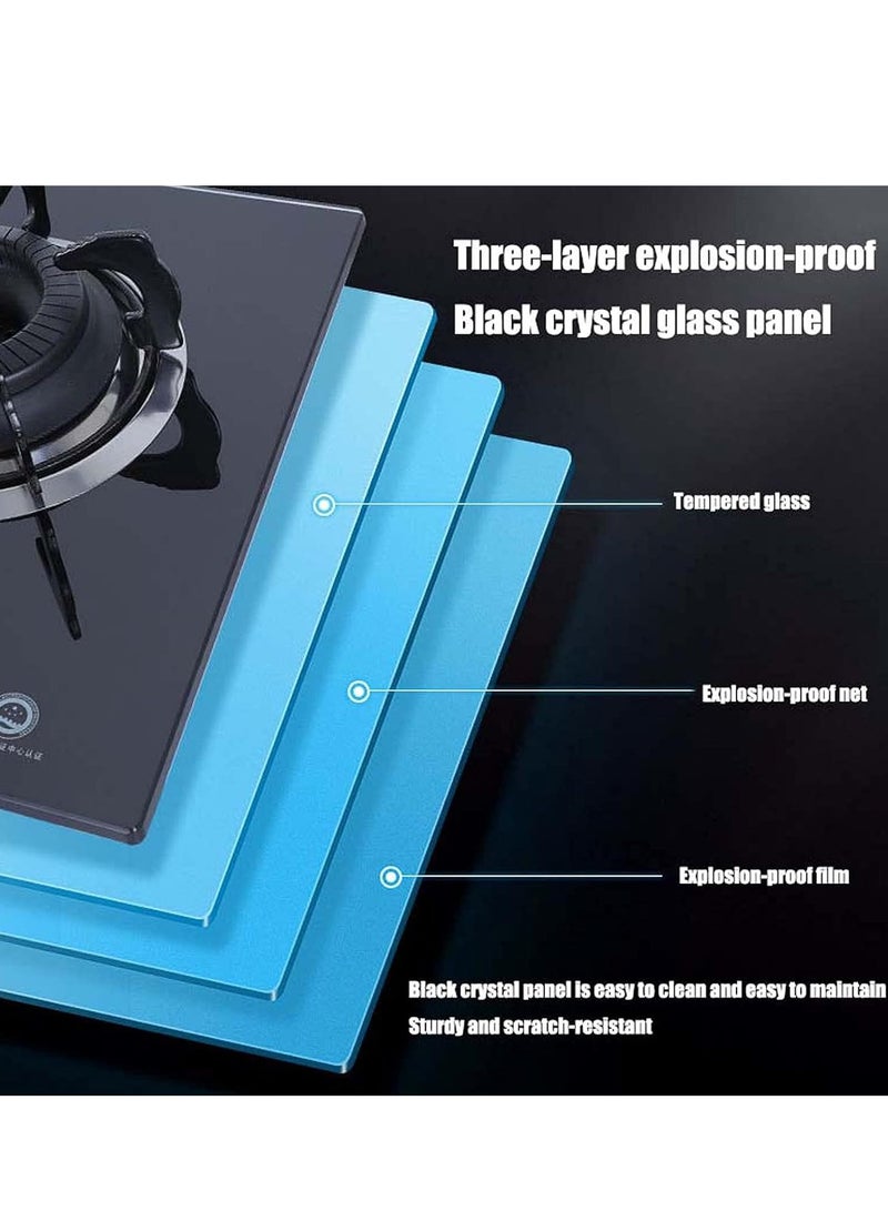 راني موقد غاز 2 شعلات يحتوي كل شعله على 9 اعين بقوة 4500WK بإشعال ذاتي بسطح زجاجي - Image 5