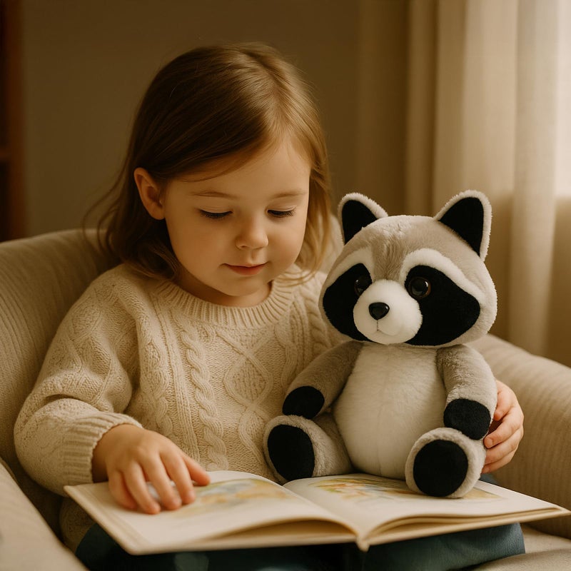 Weigedu Coon Raccoon Stuffed Animals  Raccoon Plush Toys For Boy Girl Kids Birthday  12 Inches - Image 4