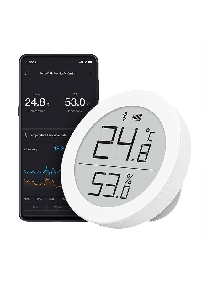 Generic Thermometer Hygrometer Sensor works with (only works with iOS) Wireless Indoor Temperature and Humidity Monitor with E-Ink Display via Thread or Bluetooth  - Image 1