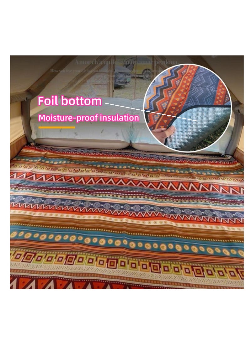NOVOLAN Beach Blanket Extra Large Waterproof Picnic Mat for Camping, Hiking, Outdoor - Sand Proof, Thickened, Moisture-proof Floor Mat (Red) - Image 4