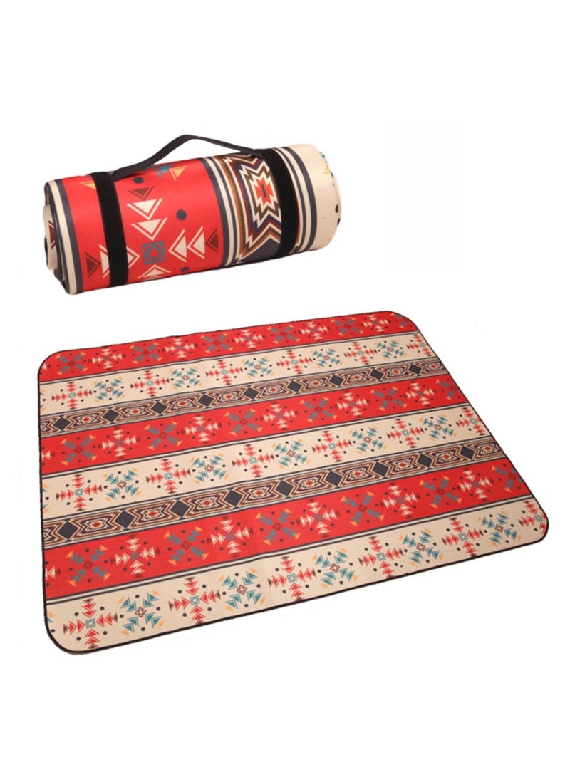 NOVOLAN Beach Blanket Extra Large Waterproof Picnic Mat for Camping, Hiking, Outdoor - Sand Proof, Thickened, Moisture-proof Floor Mat (Red) - Image 1