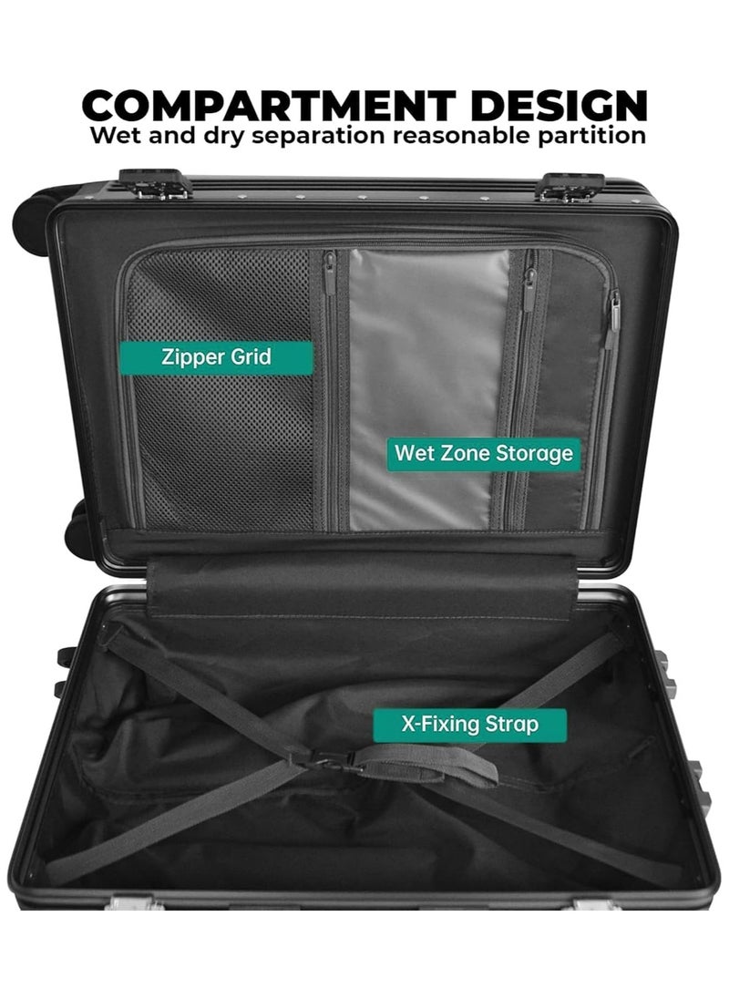 Piccasio 20-Inch Travel Luggage Carry-on,Lightweight Fashion Trolley With Spinner Wheels, Suitcase With Open Laptop Compartment, Travel Bag, and Luggage Sets for Unisex Adults  - Image 3