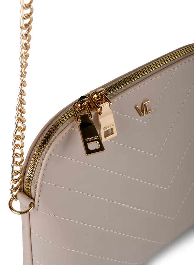 Vincci Women Quilted Shoulder Bag With Chain Strap
