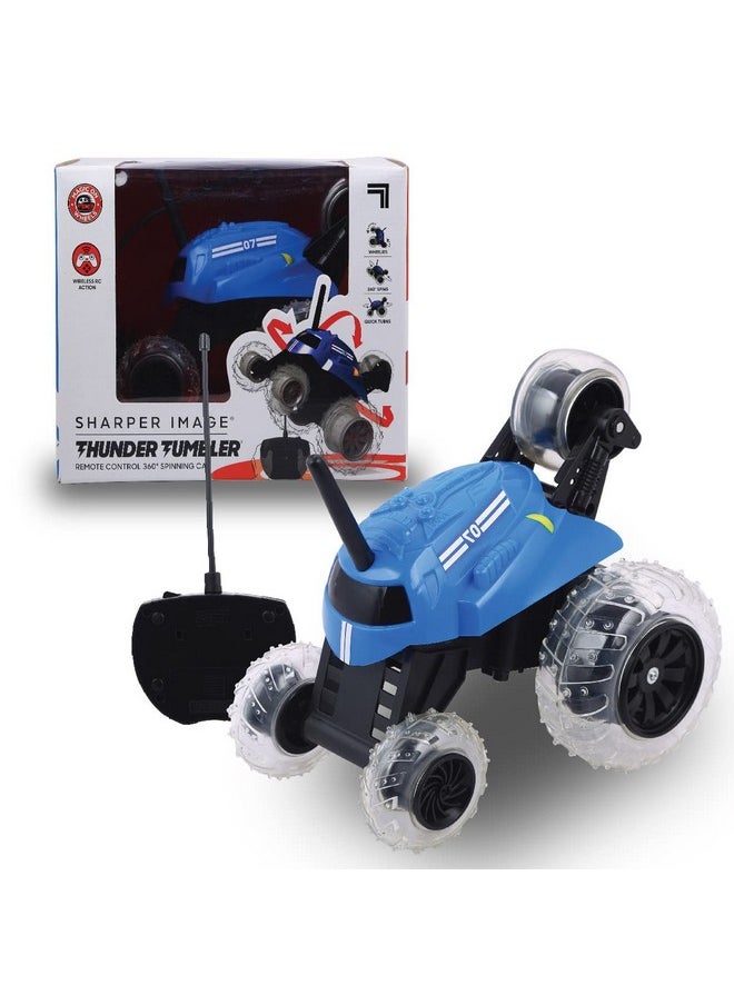 Sharper Image Sharper Image Thunder Tumbler Stunt Wireless Remote Controlled Car|360° Rotating|High Speed Off Road|Top Brand in USA|Blue Color RC Car for Kids 6 Yrs+|Birthday Gift|Outdoor All Terrain|Made in India  - Image 1