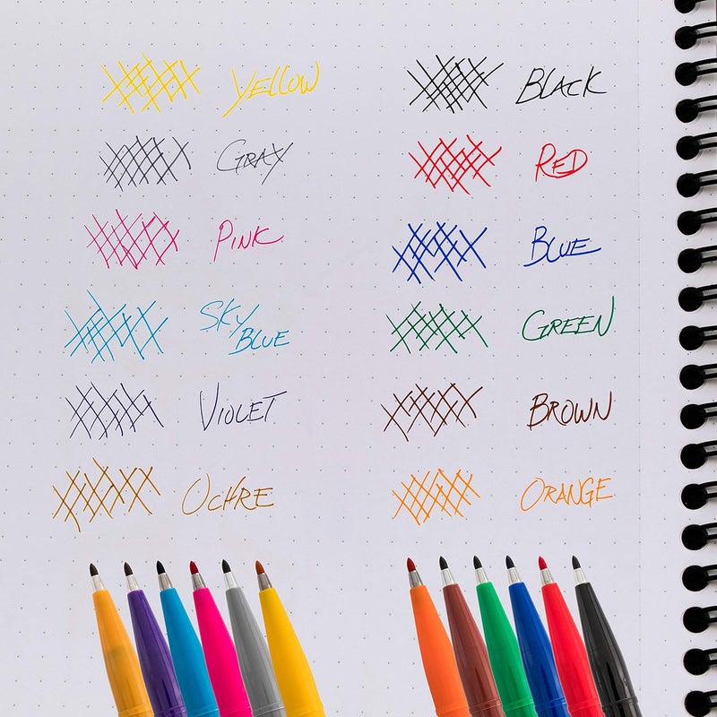 Pentel Arts Sign Pen, Black Ink, 2 Pack (S520BP2A), Assorted - Image 2