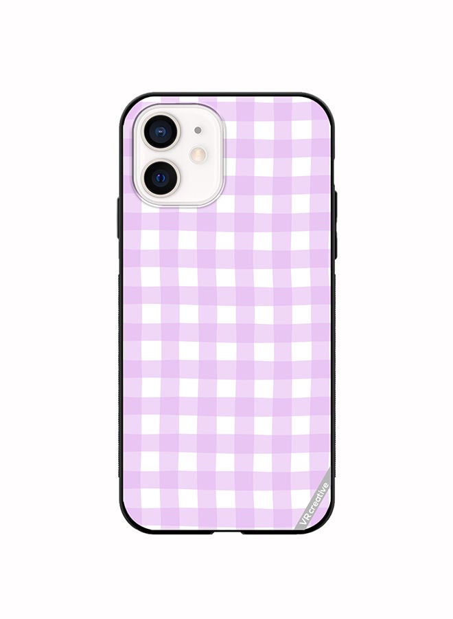 VR CREATIVE Protective Case Cover For Apple iPhone 11 Classic Checkered Plaid Purple Seamless Pattern Design Multicolour - Image 1