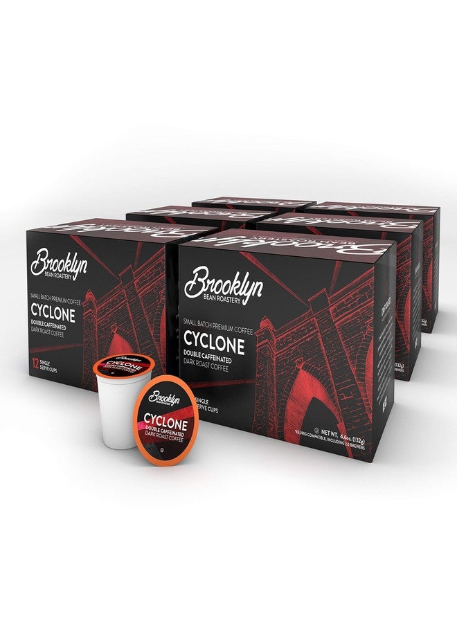 Brooklyn Beans High Caffeine, Cyclone Gourmet Coffee Pods, Compatible with 2.0 Keurig K Cup Brewers, 72 Count - Image 1