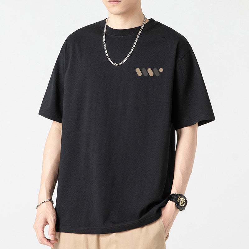 Short-Sleeved T-Shirt Men's Summer American Trendy Loose Student Heavyweight Trendy Brand Large Size Half-Sleeved T-Shirt Clothes - Image 2