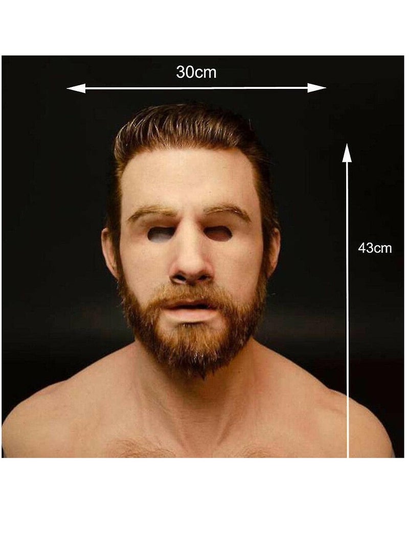 Generic - Latex Silicone Mask Realistic male man Face Cover - Image 1