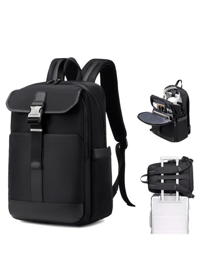 أركتيك هانتر حقيبة ظهر Arctic Hunter للكمبيوتر المحمول للرجال بسعة 15 لترًا، حقيبة ظهر أنيقة ثقيلة مقاومة للماء لأجهزة الكمبيوتر المحمول مقاس 15.6 بوصة، حقيبة ظهر متعددة المقصورات مع مشبك مضاد للسرقة، حقيبة ظهر مكتب للسفر - Image 1
