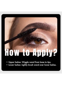 Fashion Colour Platinum Double Head Mascara 10ml Volumizing & Lengthening 2-in-1 Mascara for Upper & Lower Lashes Black  - Image 3