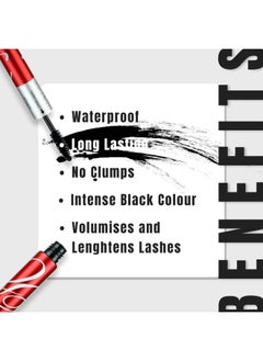 Fashion Colour Platinum Double Head Mascara 10ml Volumizing & Lengthening 2-in-1 Mascara for Upper & Lower Lashes Black  - Image 4