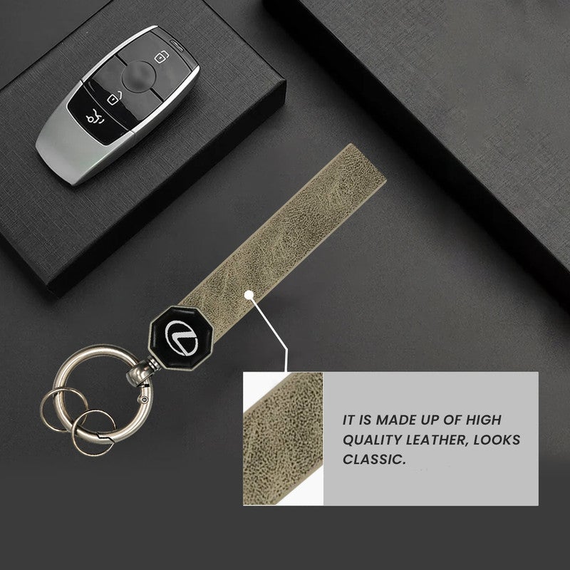 ليكساس سلسلة مفاتيح بشعار سيارة LEXUS باللون الأسود - حلقة مفاتيح معدنية فاخرة، حامل مفاتيح سيارة متين، طلاء مقاوم للخدش، إكسسوار أنيق وصغير الحجم بشعار AGC لمفاتيح السيارة والمنزل والمكتب - Image 5