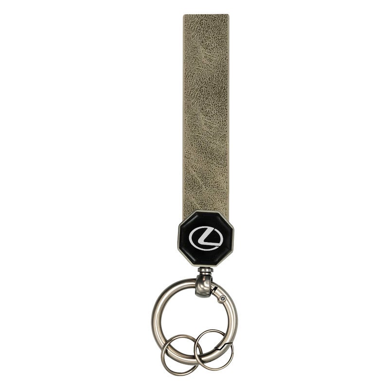 ليكساس سلسلة مفاتيح بشعار سيارة LEXUS باللون الأسود - حلقة مفاتيح معدنية فاخرة، حامل مفاتيح سيارة متين، طلاء مقاوم للخدش، إكسسوار أنيق وصغير الحجم بشعار AGC لمفاتيح السيارة والمنزل والمكتب - Image 1