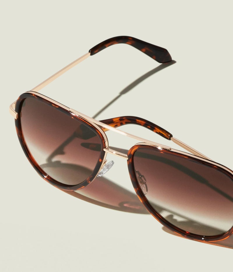 Quay - Sunglasses for Men & Women, Aviator Lenses with UV Protection (All In Medium, Tortoise) - Image 4